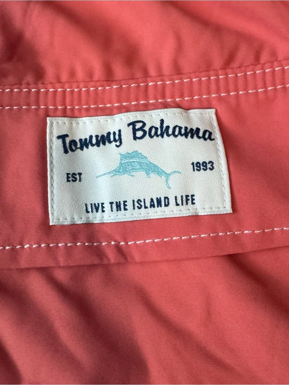 Tommy Bahama NEW Baja Cove Swim Trunks Men's XXL Coral Havana ST924765 UPF 30